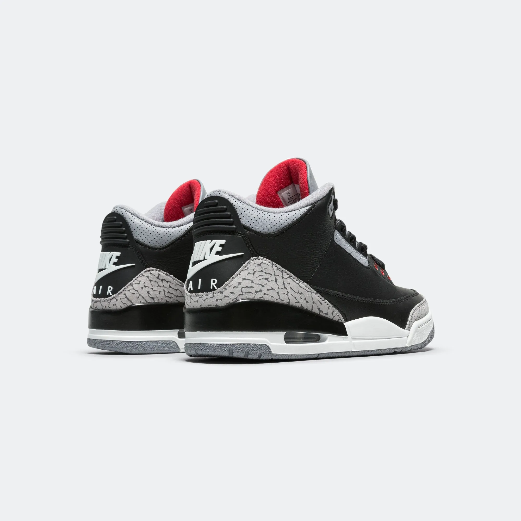 Air Jordan 3 Retro - Black/Fire Red-Cement Grey-Summit White