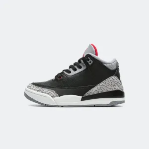Air Jordan 3 Retro (PS) - Black/Fire Red-Cement Grey-Summit White