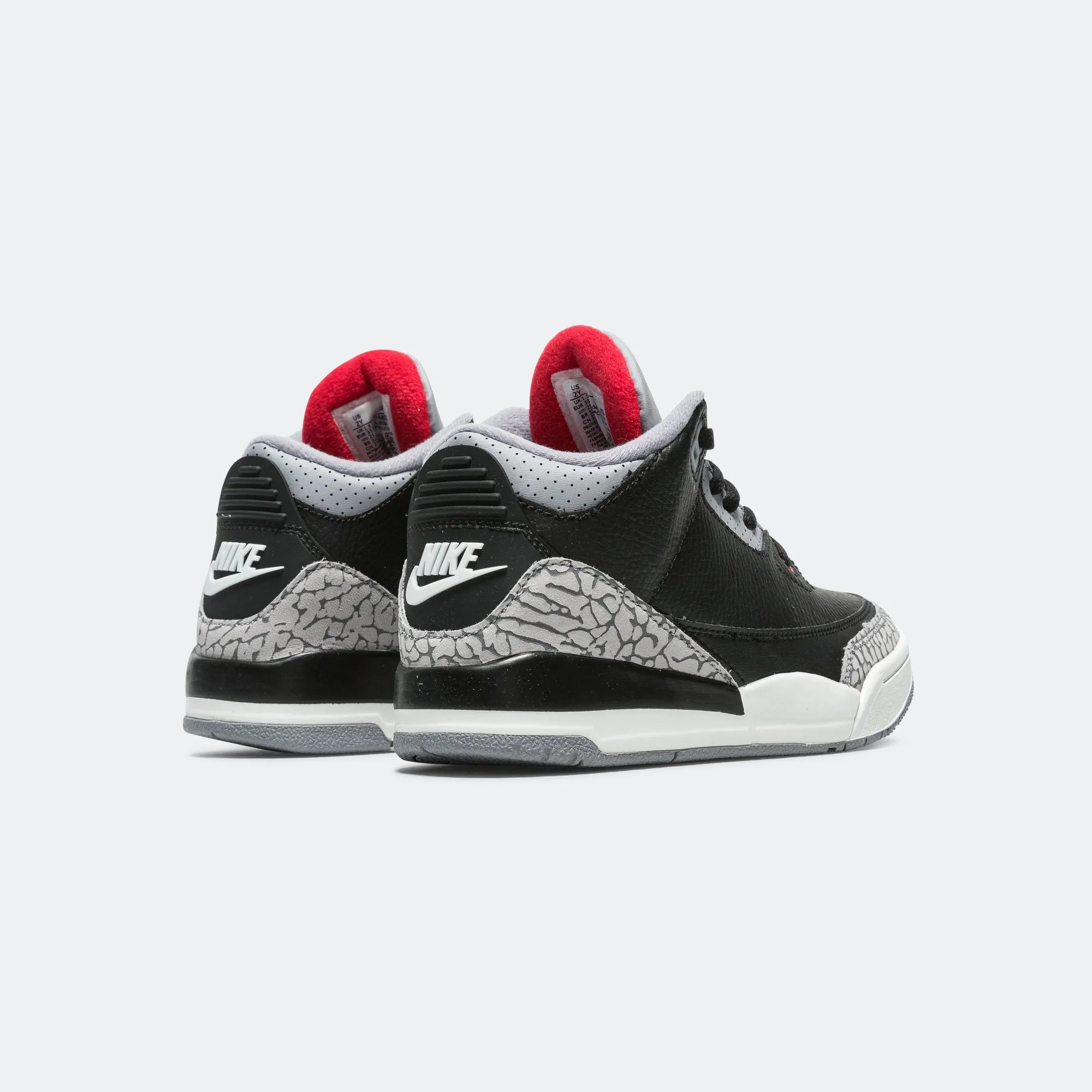 Air Jordan 3 Retro (PS) - Black/Fire Red-Cement Grey-Summit White