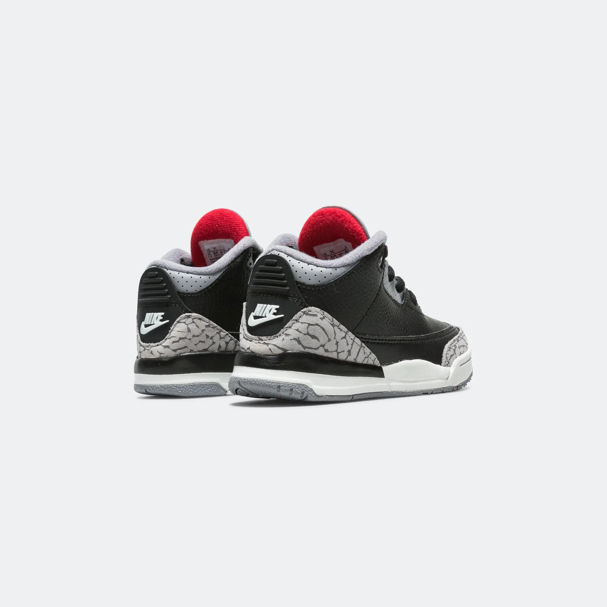 Air Jordan 3 Retro (TD) - Black/Fire Red-Cement Grey-Summit White
