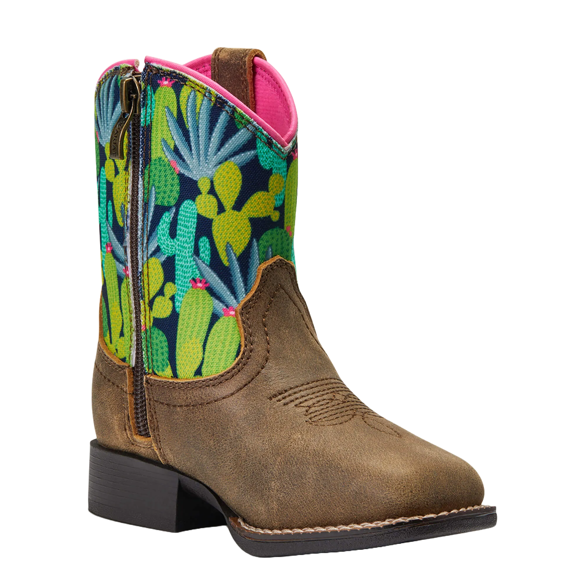 Ariat Toddler Girl's Lil' Stompers Roswell Tan Western Boots A441001408