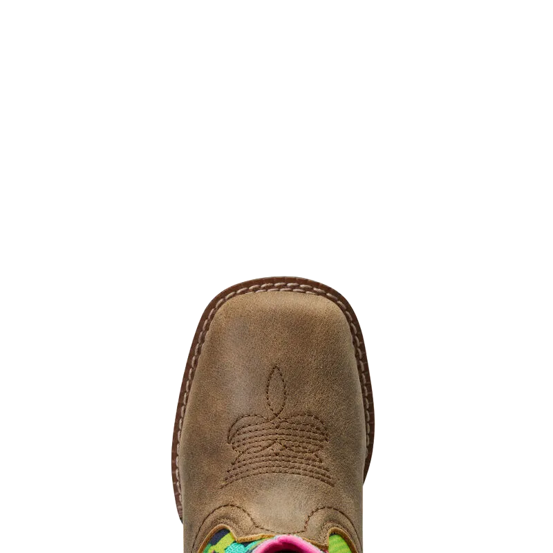 Ariat Toddler Girl's Lil' Stompers Roswell Tan Western Boots A441001408