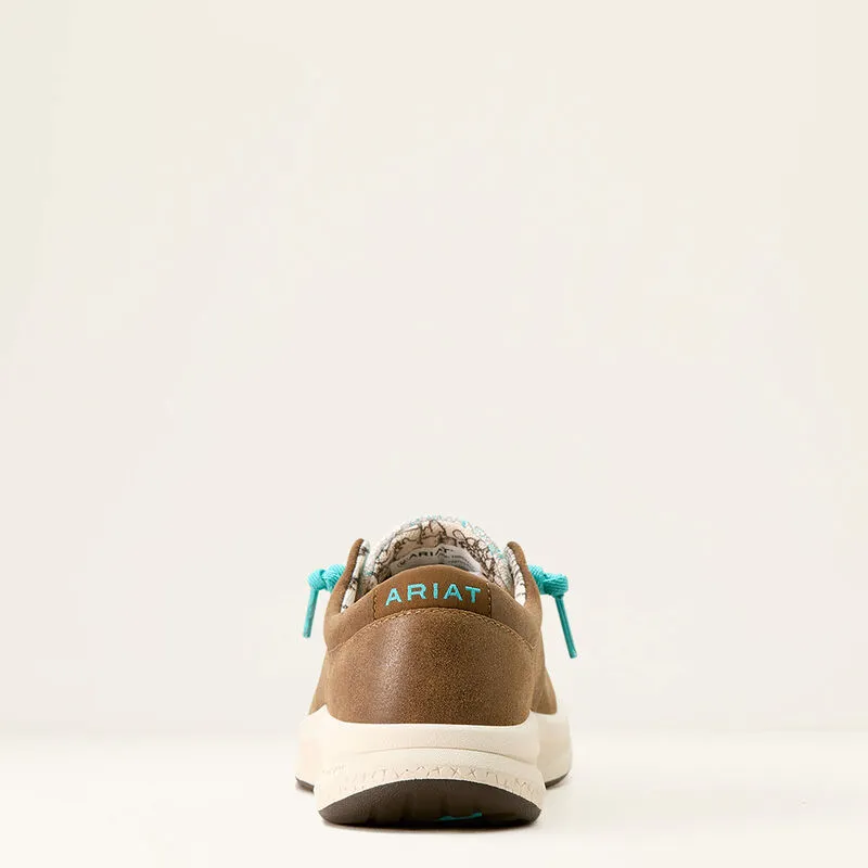 Ariat Women's Buckeye Shoe in Honey Bear & Turquoise Westbound