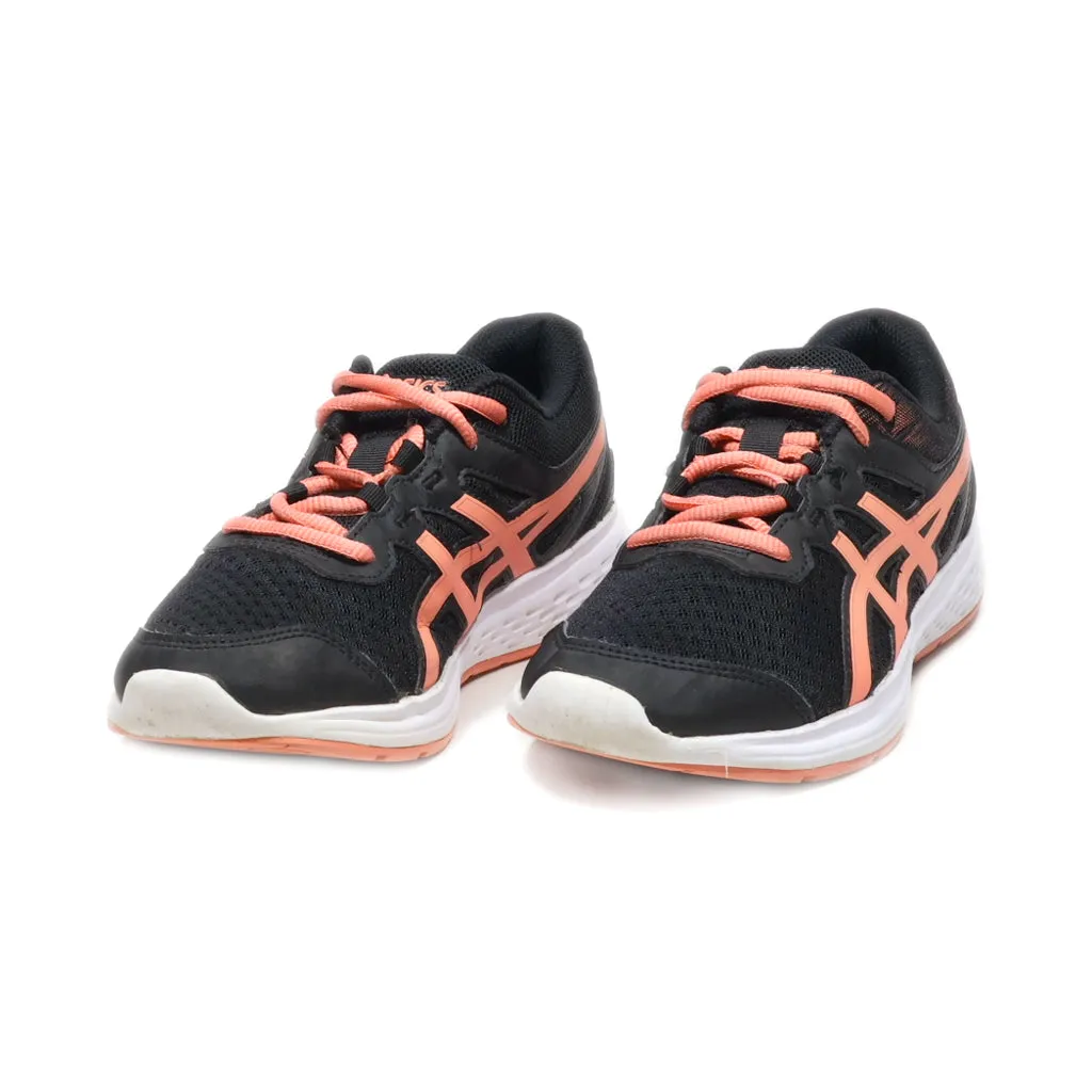 Asics Running Sport Shoes Leather Black Colour For Kids