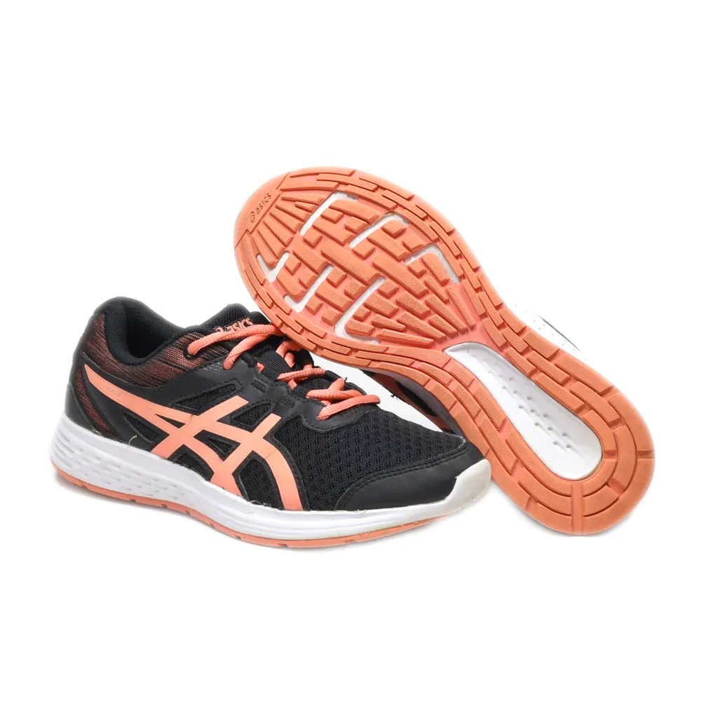 Asics Running Sport Shoes Leather Black Colour For Kids