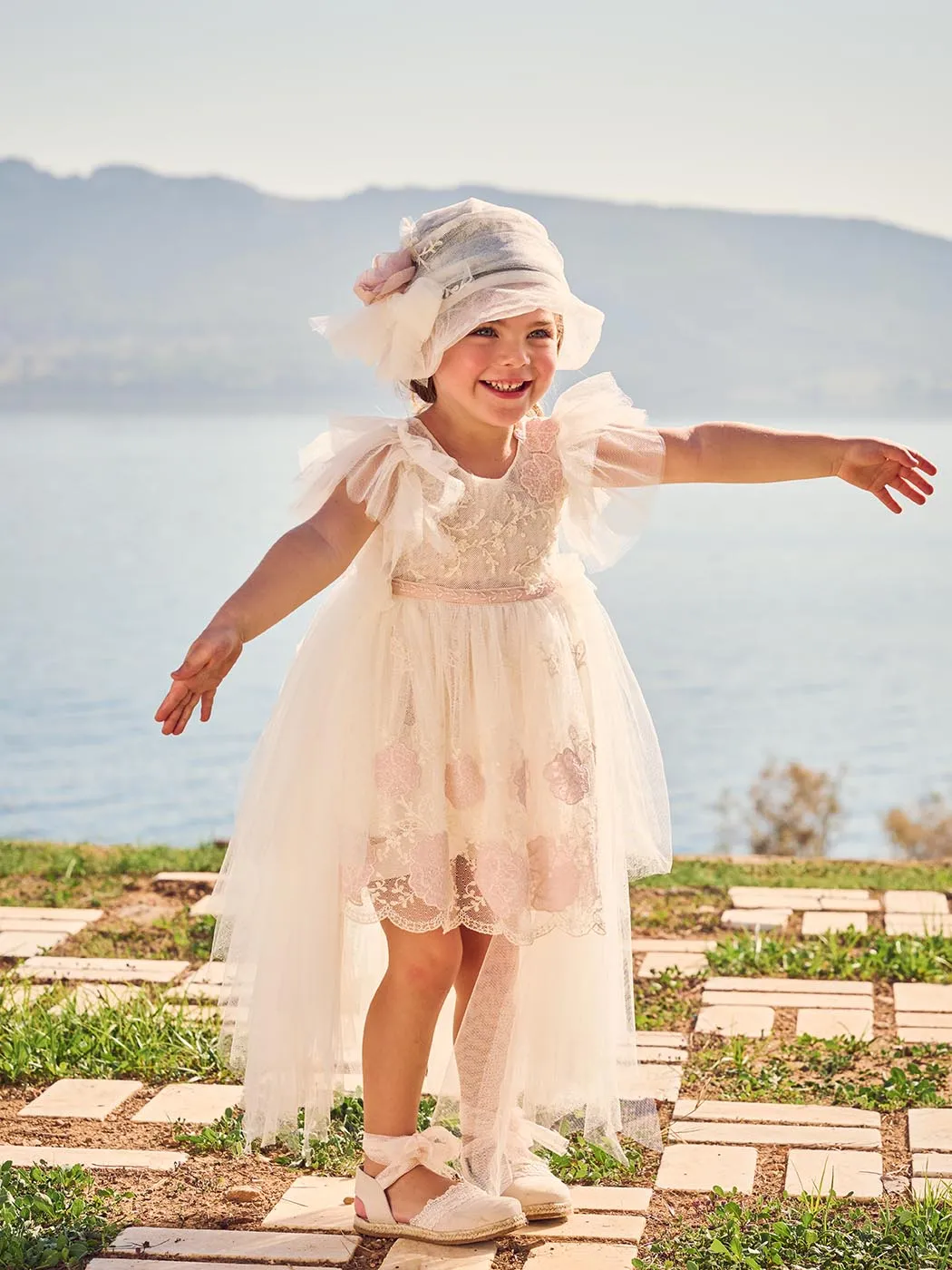 Baptism dress with lace - SWEET SPRING