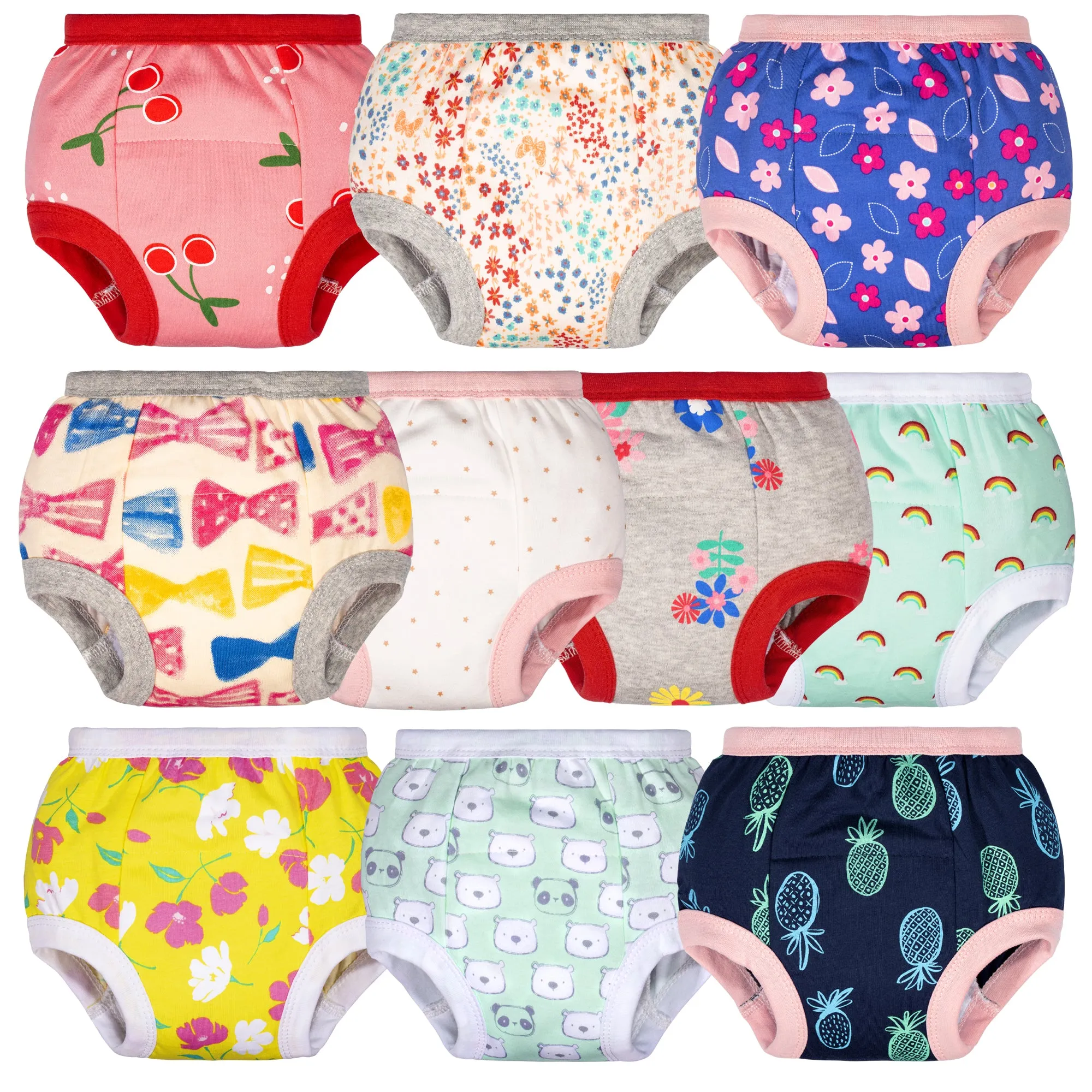BIG ELEPHANT Training Pants for Girls 10 Packs
