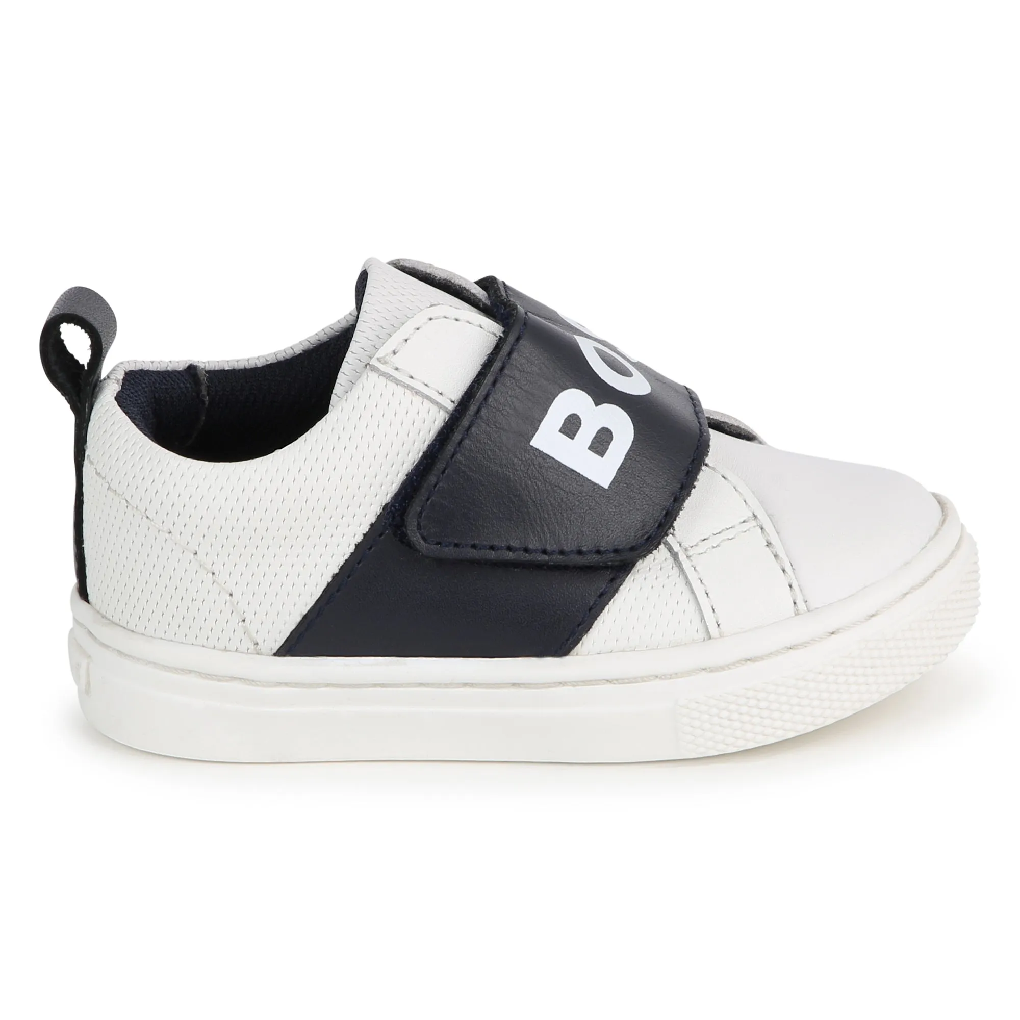 BOSS KIDSWEAR White with Navy Trainers