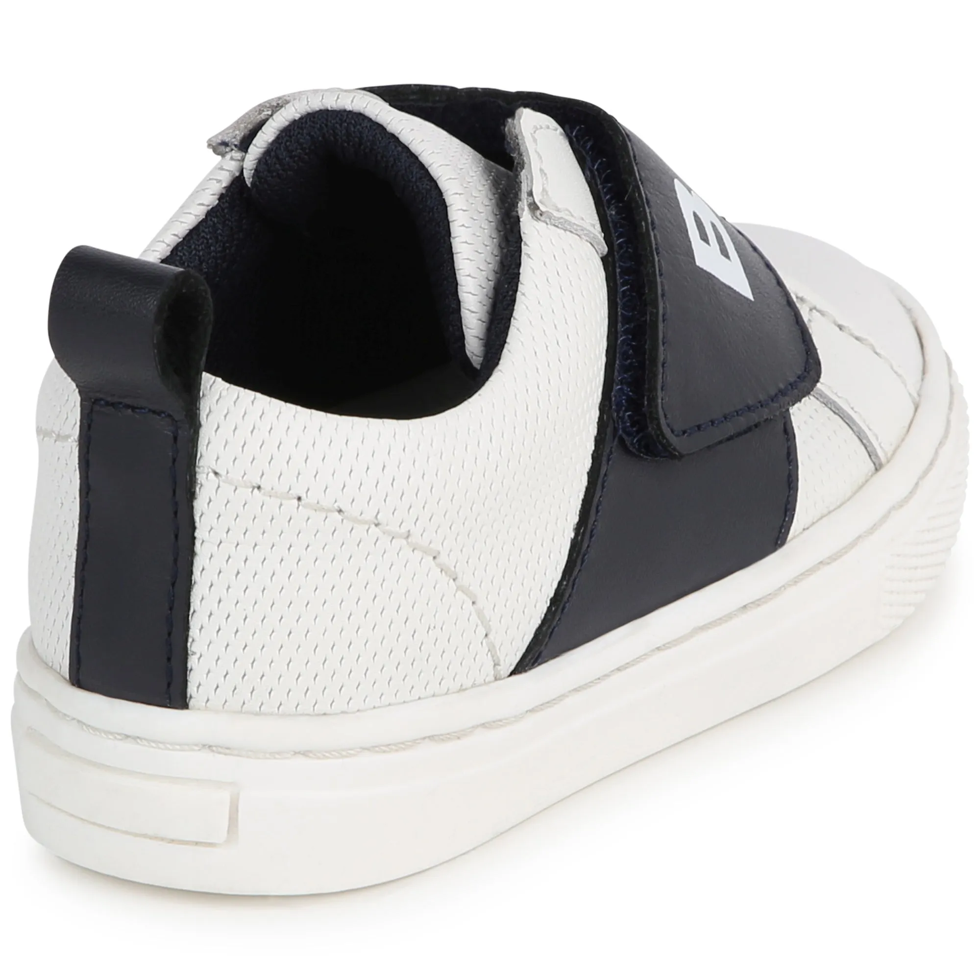 BOSS KIDSWEAR White with Navy Trainers