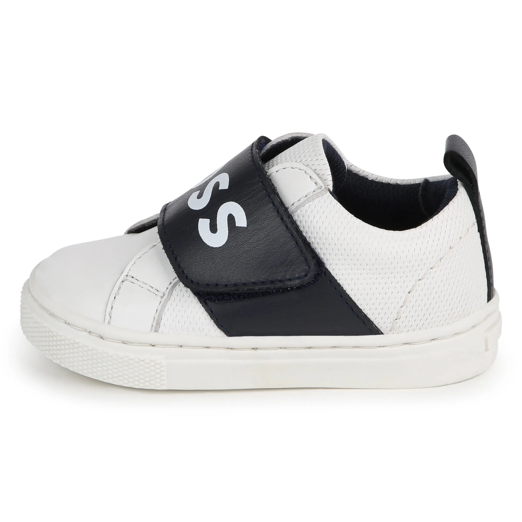 BOSS KIDSWEAR White with Navy Trainers