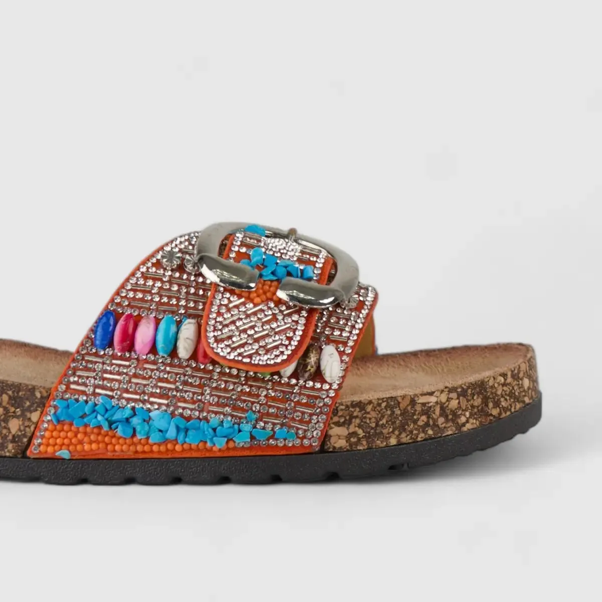 Bulbul Flat Bling Sandal Orange LU013