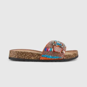 Bulbul Flat Bling Sandal Orange LU013