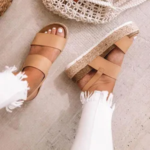 casual espadrille platform sandals