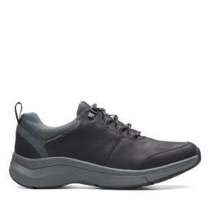 Clarks Men's Wave Tie 2.0 Loafers- Black Leather