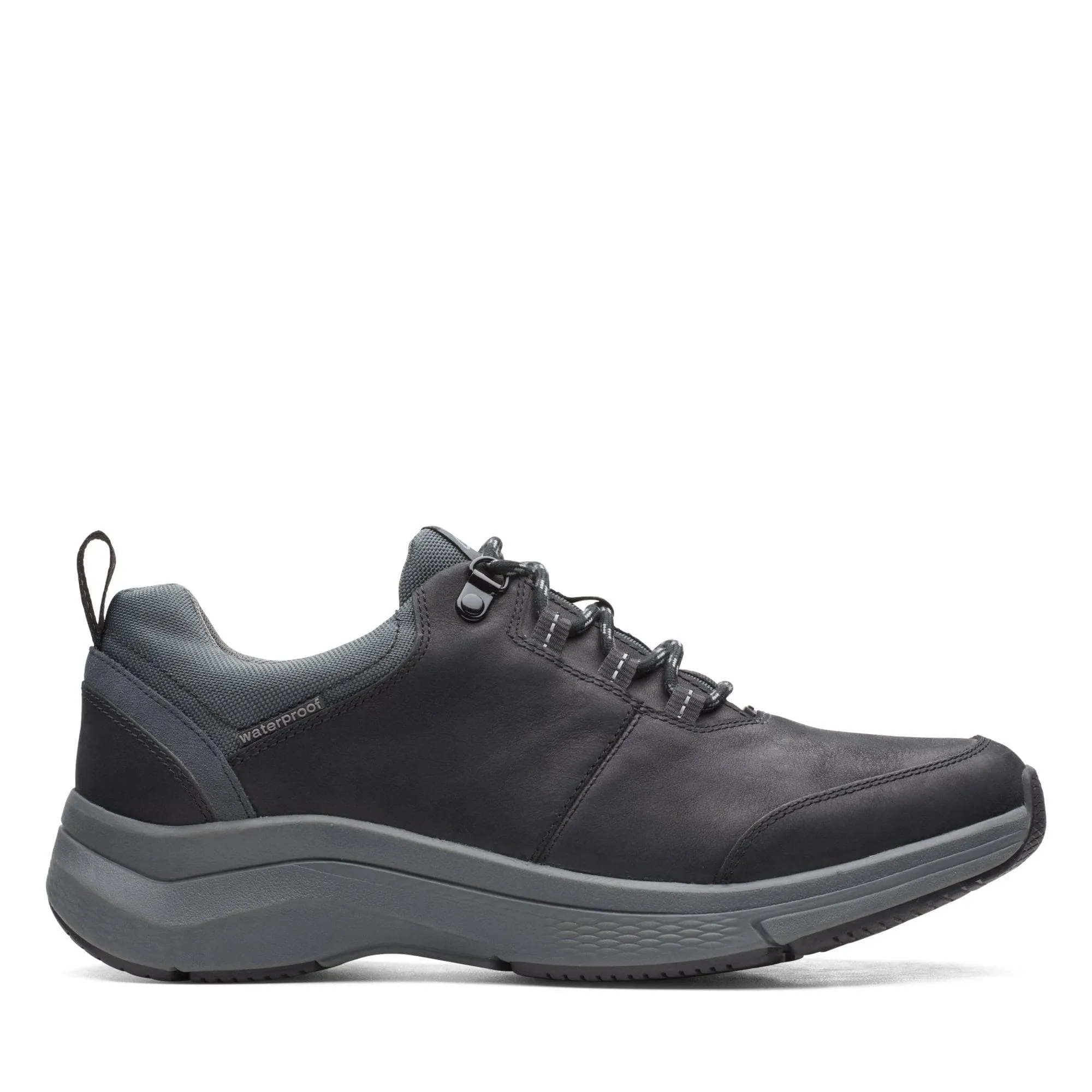 Clarks Men's Wave Tie 2.0 Loafers- Black Leather