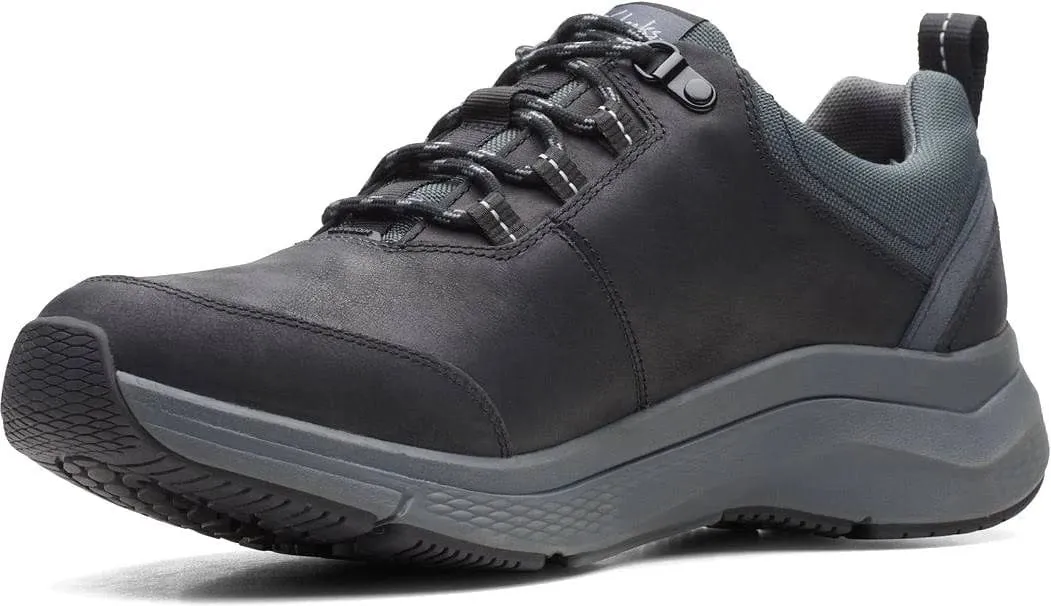 Clarks Men's Wave Tie 2.0 Loafers- Black Leather