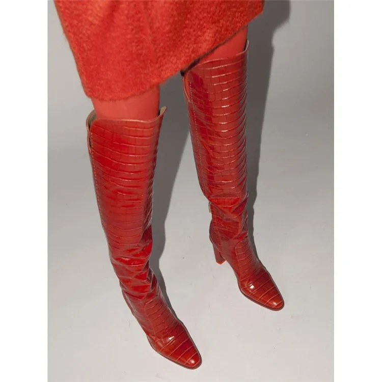 Colorful Knee Boots
