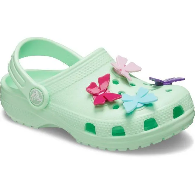 Crocs Classic Butterfly Girls Lifestyle Slippers Mint Green  206179-3Ti