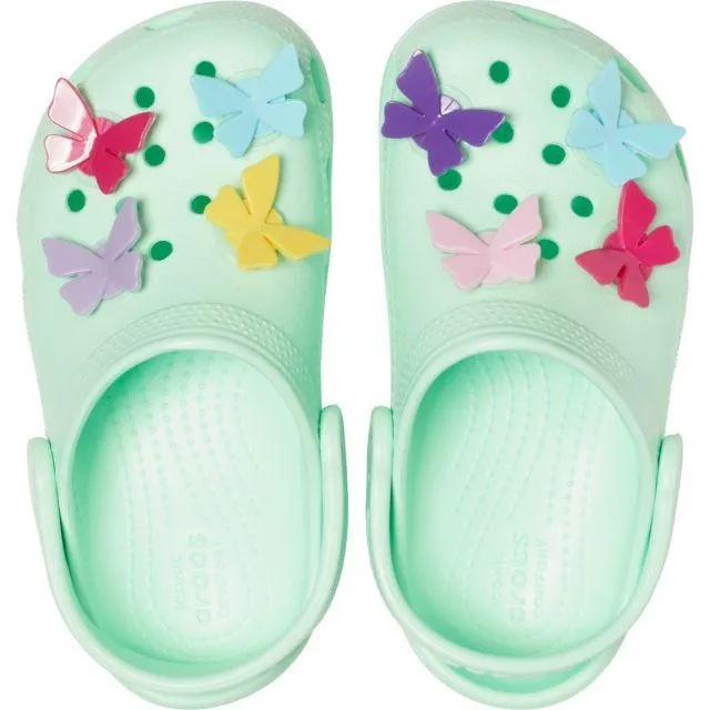 Crocs Classic Butterfly Girls Lifestyle Slippers Mint Green  206179-3Ti
