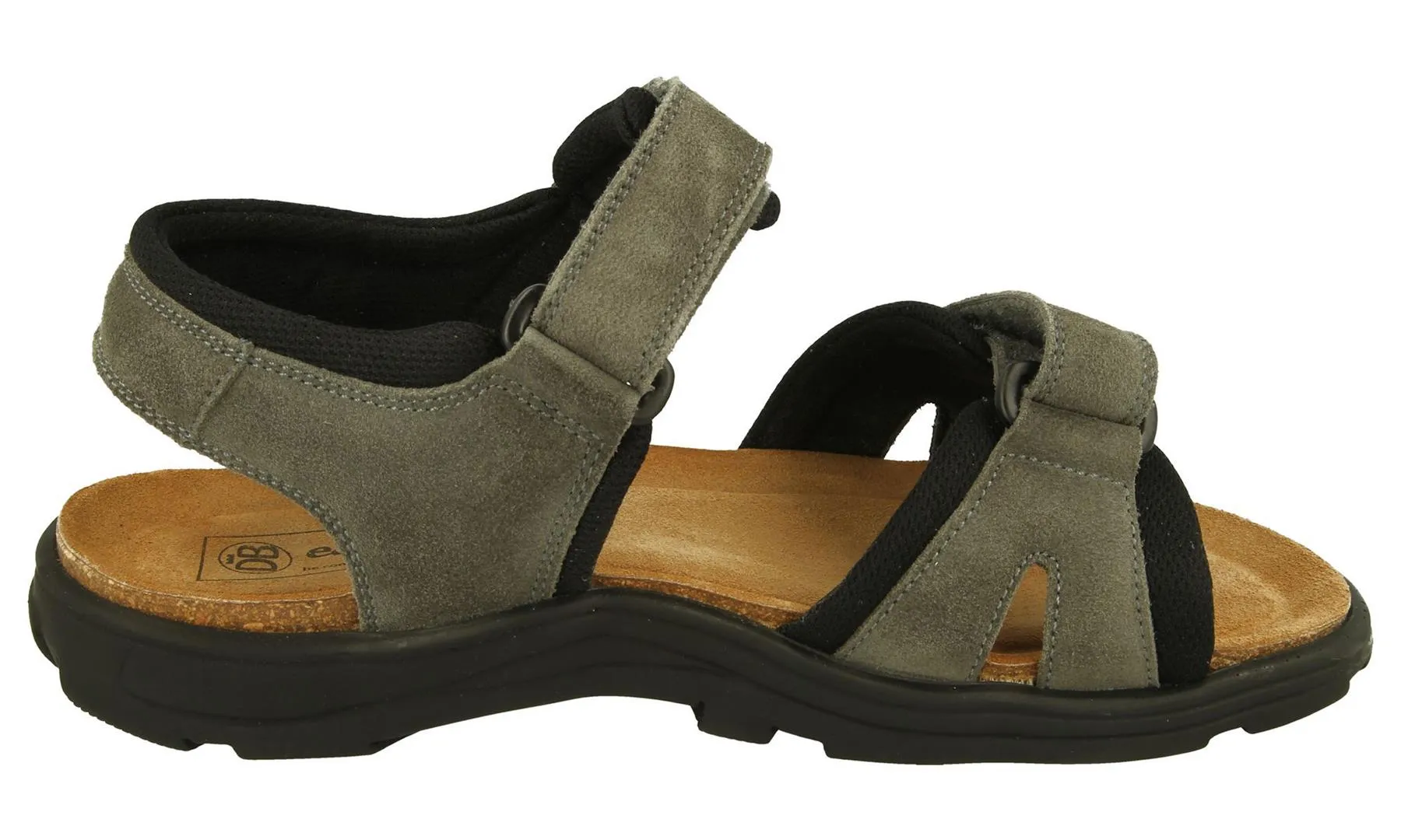 DB Shoes (87179G) Men's RAMSEY Casual Touch Fastening Strap Sandal 2V Fit in Black 42 to 47