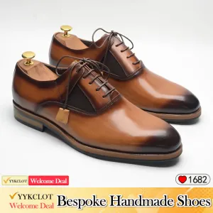 Dress brown business British men's lace-up shoes