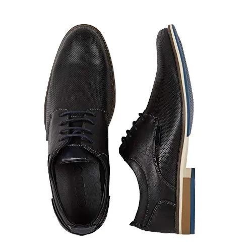 Dress Shoes for Men, Casual Leather Oxford Shoes with Lace-up Classic Formal Dress Shoes, Modern Business Walk Leather Shoes (13 M US, Black-02)
