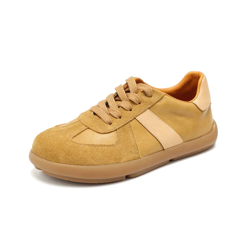 Dwarves Versatile Styles Low-Top Cowhide Sneakers for Women in Light Grey/Green/Black/Khaki