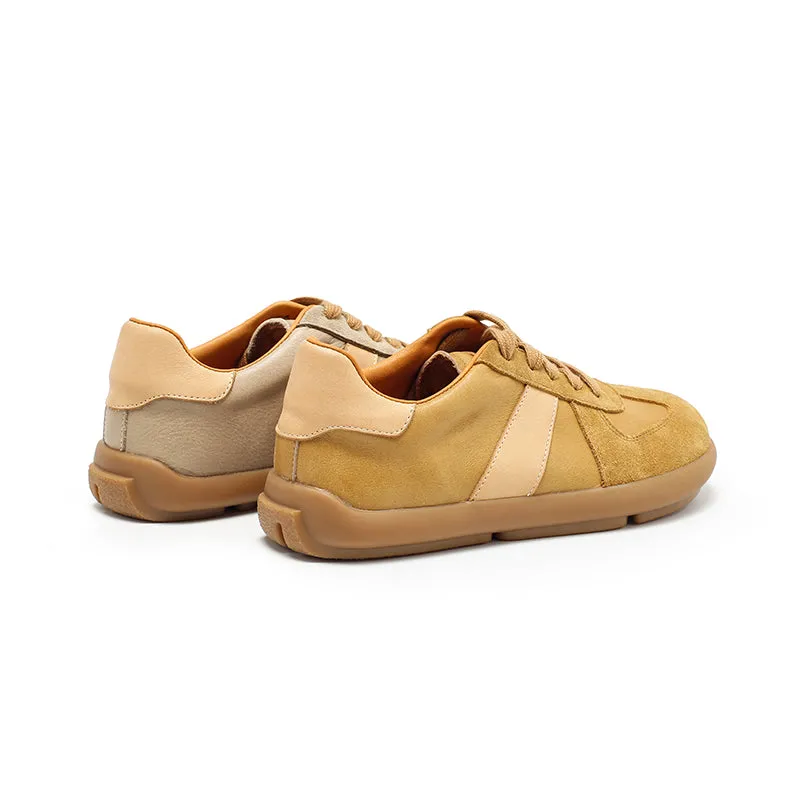 Dwarves Versatile Styles Low-Top Cowhide Sneakers for Women in Light Grey/Green/Black/Khaki