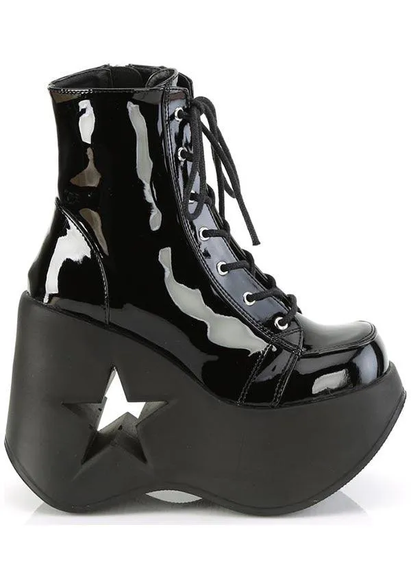 DYNAMITE-106 [Black Patent] | PLATFORM BOOTS [PREORDER]