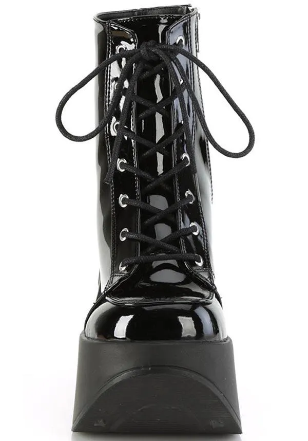 DYNAMITE-106 [Black Patent] | PLATFORM BOOTS [PREORDER]