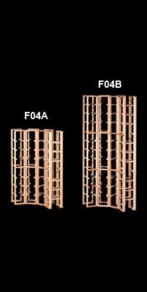 F04 Curved Corner Wine Rack