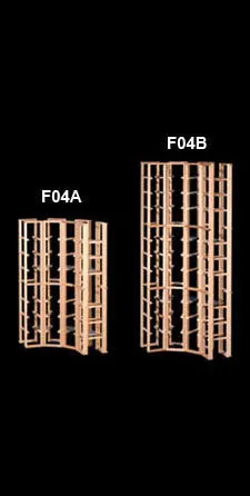 F04 Curved Corner Wine Rack
