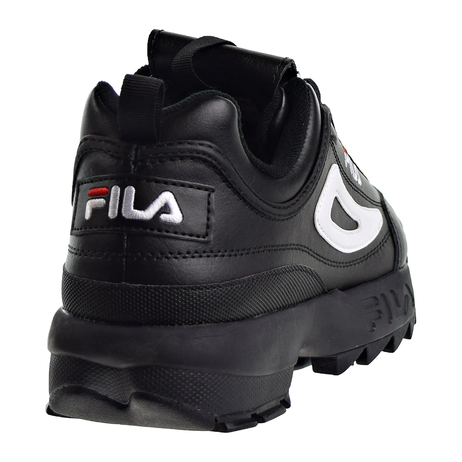 Fila Disruptor II Premium Mens Shoes Black/White/Red