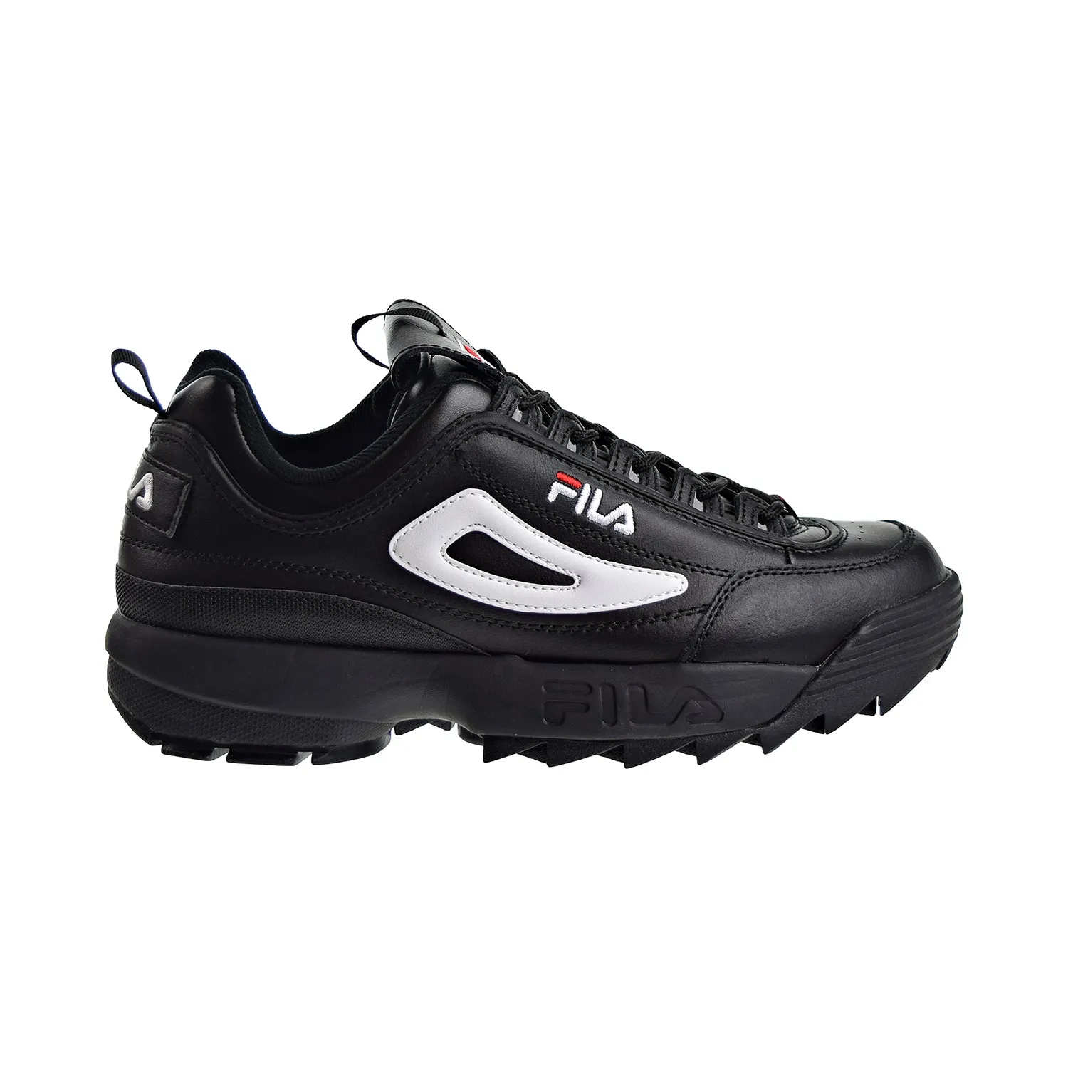 Fila Disruptor II Premium Mens Shoes Black/White/Red