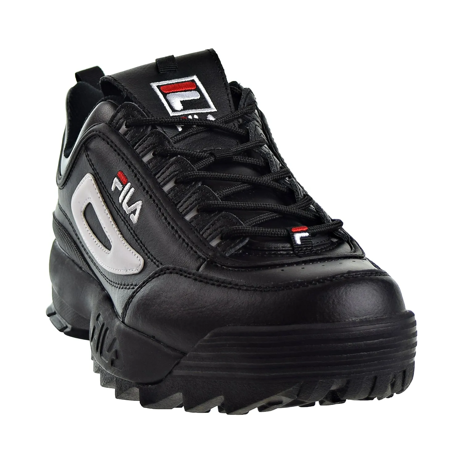 Fila Disruptor II Premium Mens Shoes Black/White/Red