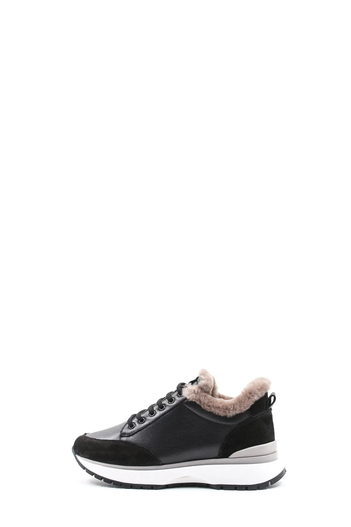 FST Genuine Leather Fur-lined Women's Casual Shoes 863KZA7035 Black - Rozzano