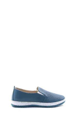 FST Genuine Leather Women's Casual Shoes 139ZA600 Denim Blue - Linden