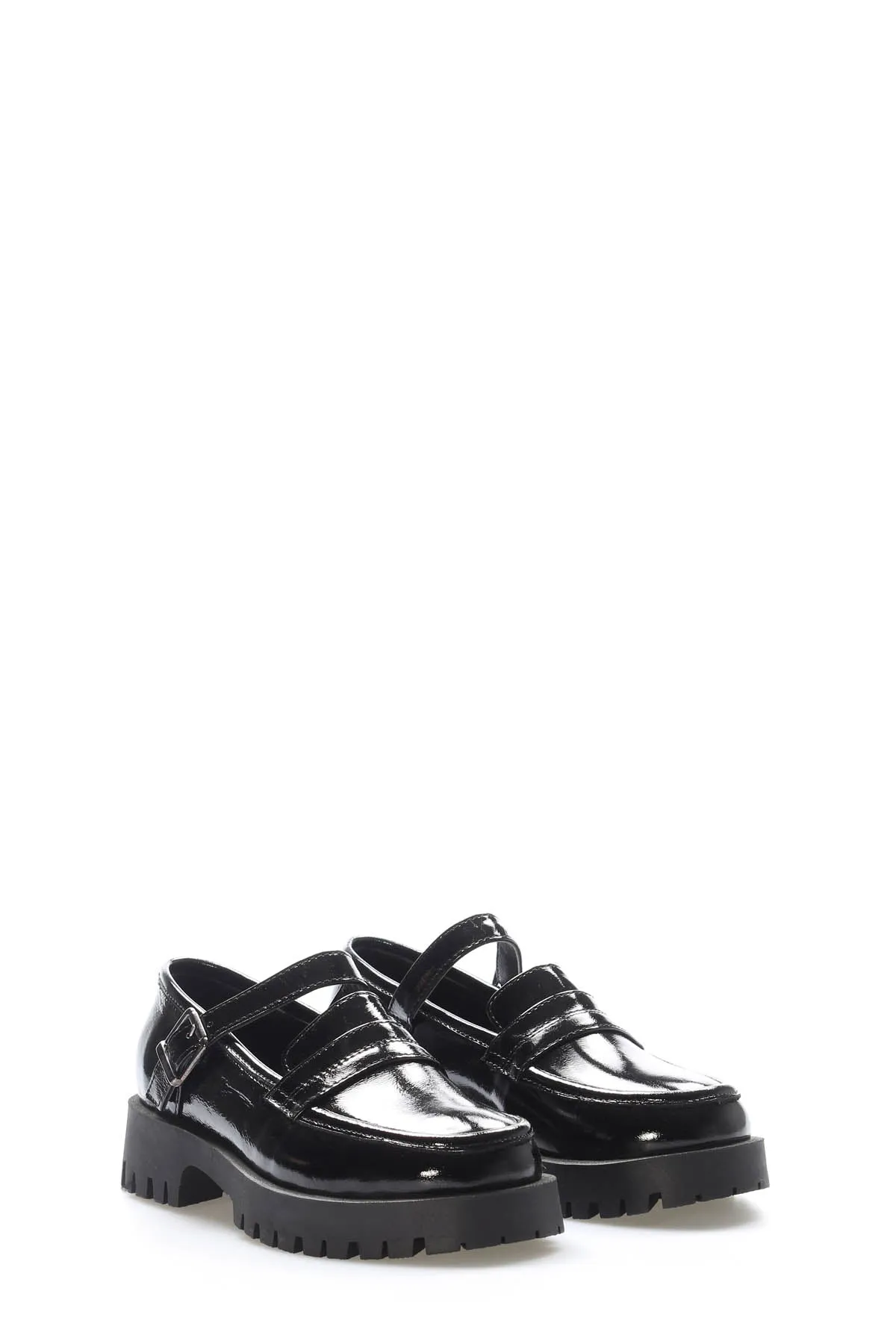 FST Genuine Leather Women's Casual Shoes 581ZA2830 Black Patent - Bletchley