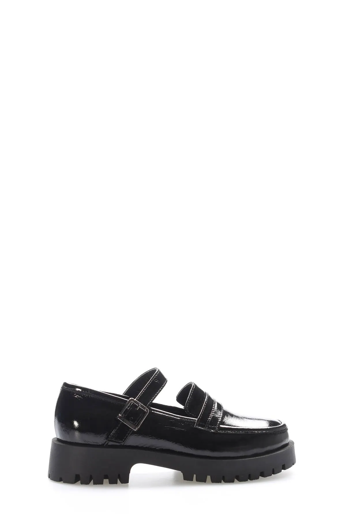 FST Genuine Leather Women's Casual Shoes 581ZA2830 Black Patent - Bletchley