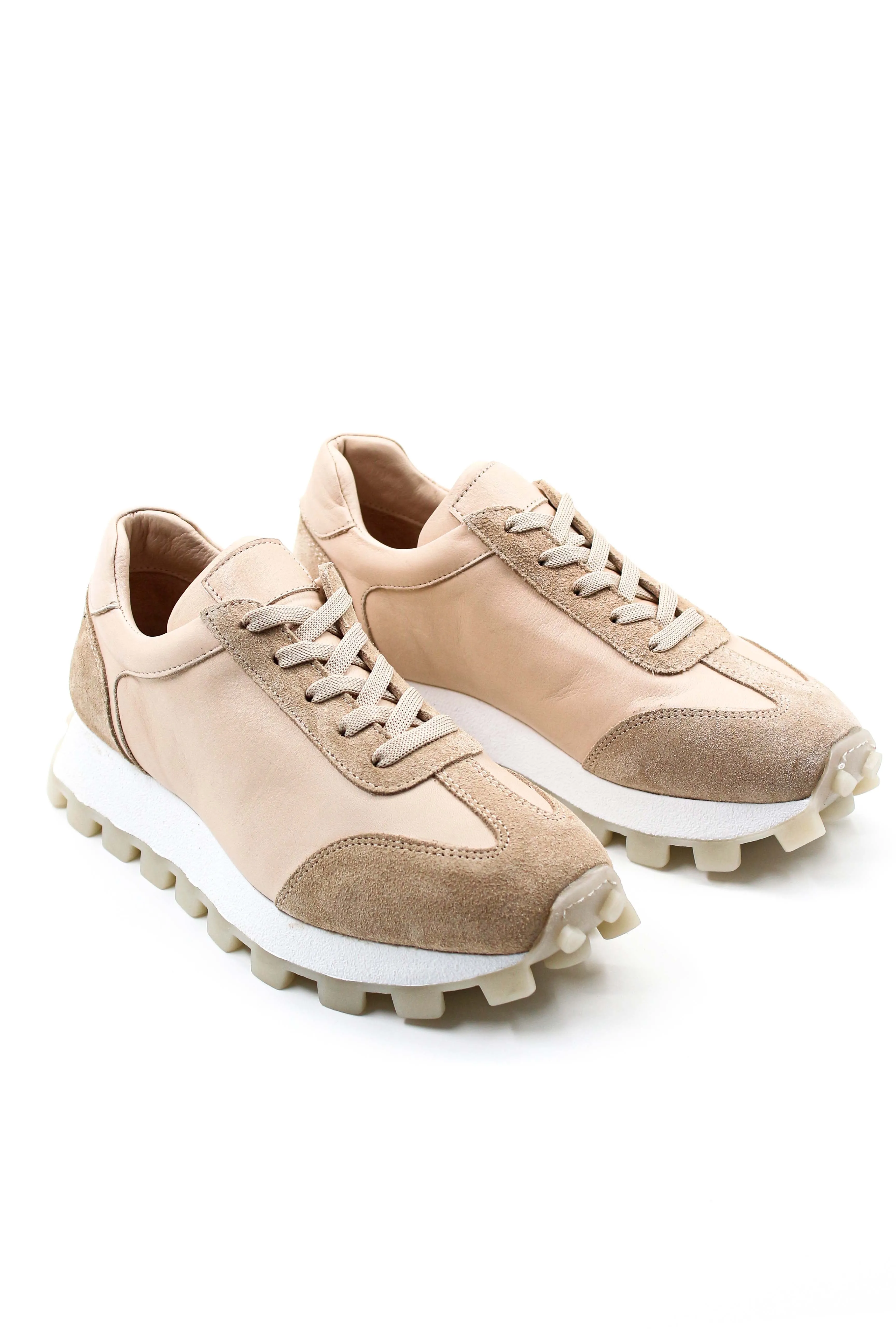 FST Genuine Leather Women's Casual Shoes 916ZA1644 Beige - Schio