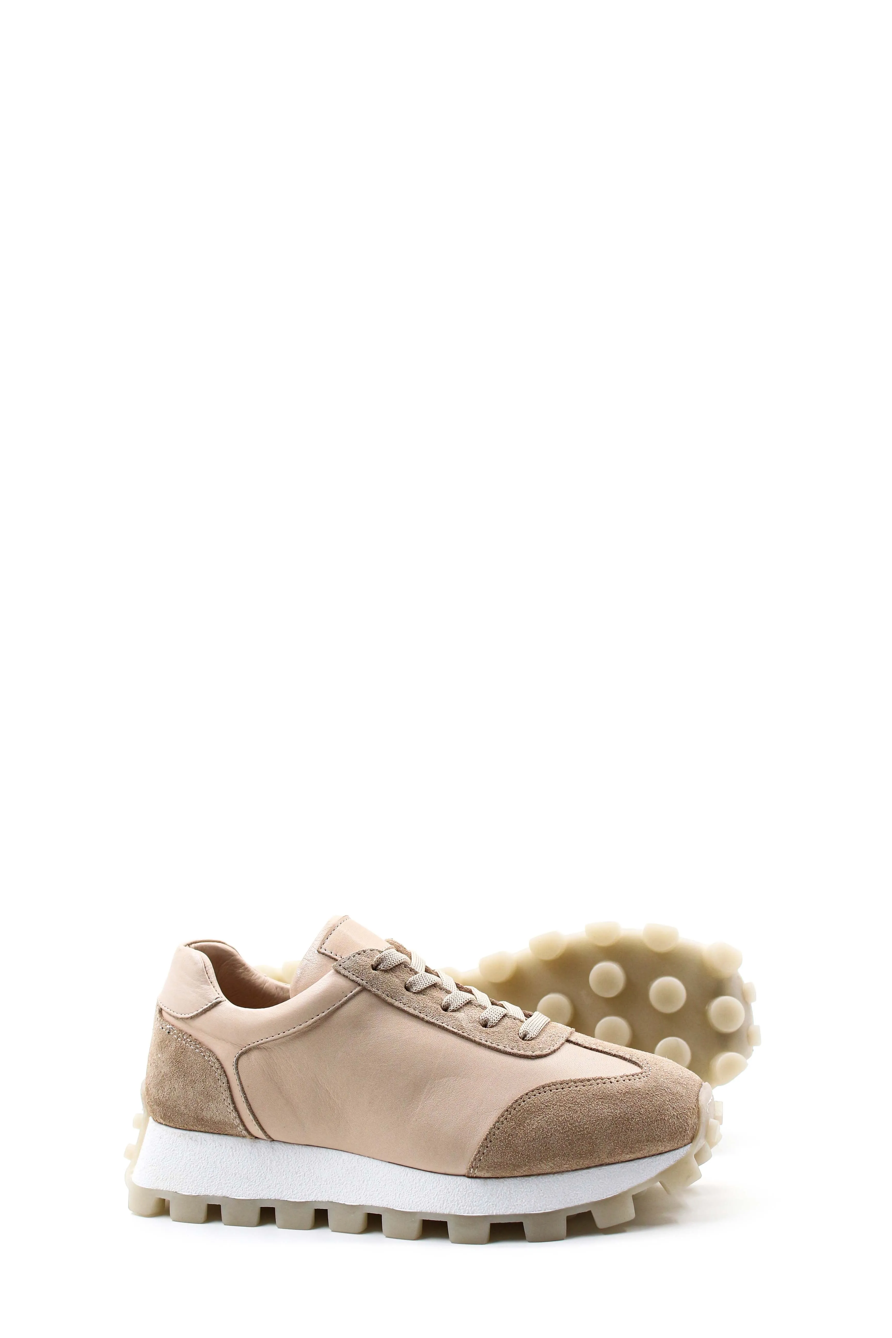 FST Genuine Leather Women's Casual Shoes 916ZA1644 Beige - Schio