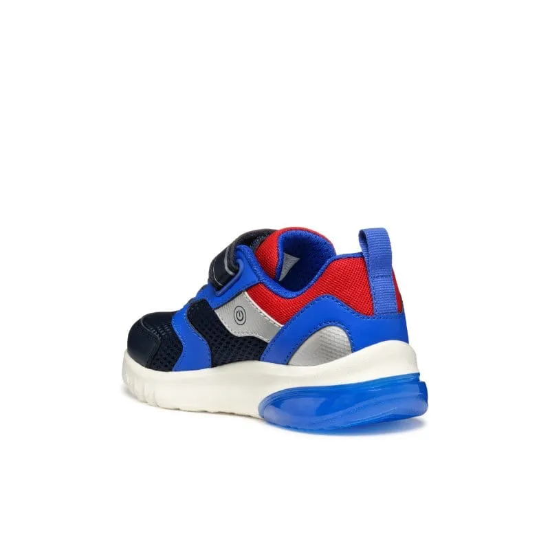 Geox Junior Blue Ciberdron Boys Shoes With Lights J45LBC