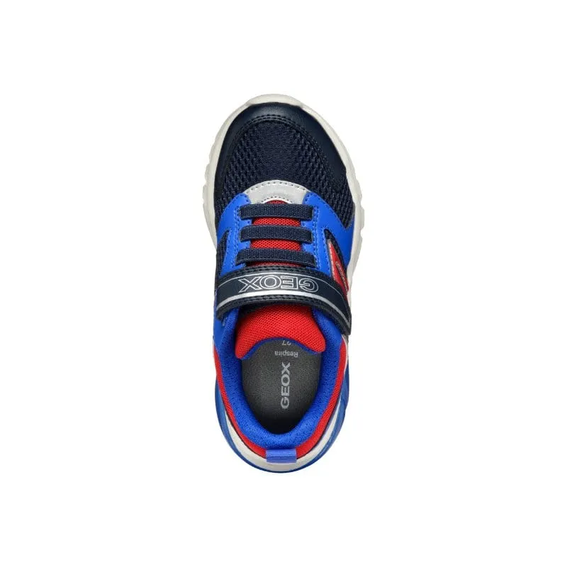 Geox Junior Blue Ciberdron Boys Shoes With Lights J45LBC