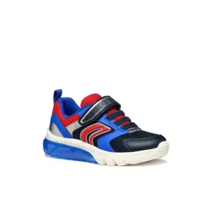 Geox Junior Blue Ciberdron Boys Shoes With Lights J45LBC