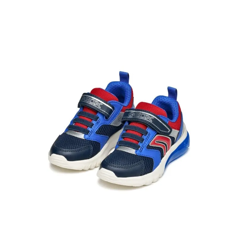 Geox Junior Blue Ciberdron Boys Shoes With Lights J45LBC