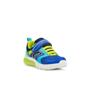 Geox Junior Green Ciberdron Boys Shoes With Lights J45LBC