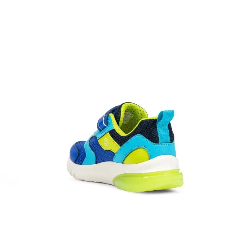 Geox Junior Green Ciberdron Boys Shoes With Lights J45LBC