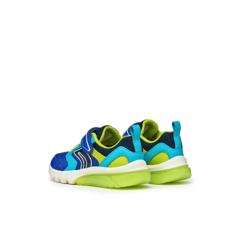 Geox Junior Green Ciberdron Boys Shoes With Lights J45LBC