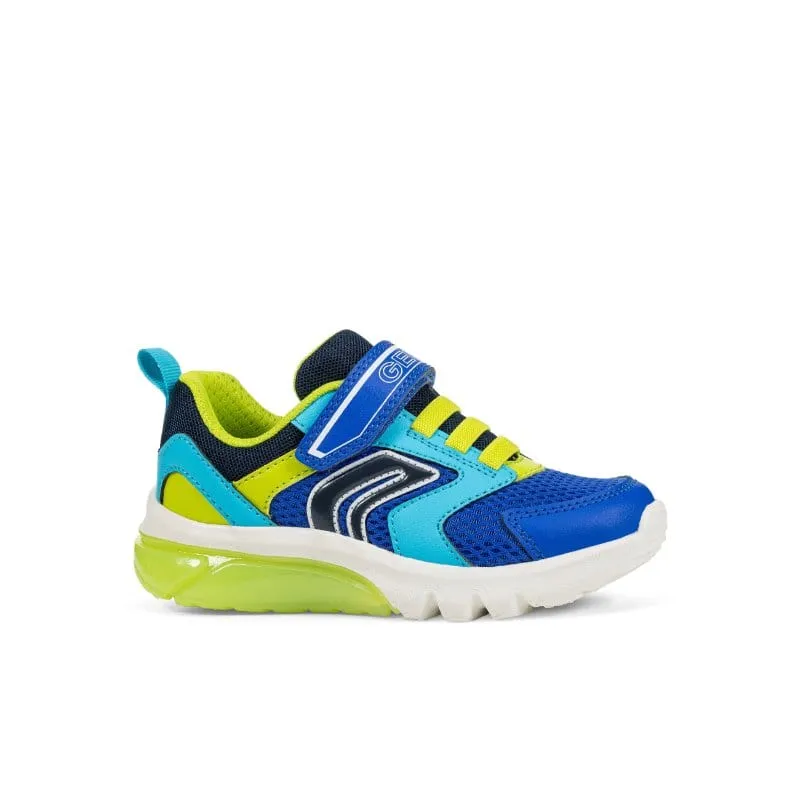 Geox Junior Green Ciberdron Boys Shoes With Lights J45LBC