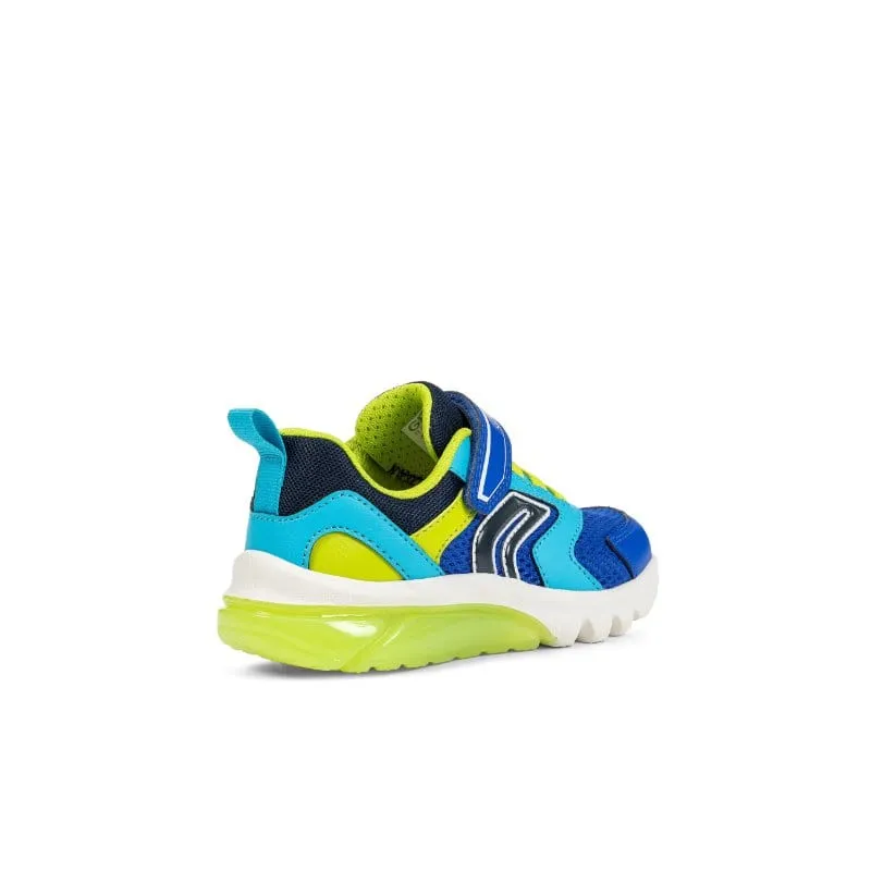 Geox Junior Green Ciberdron Boys Shoes With Lights J45LBC